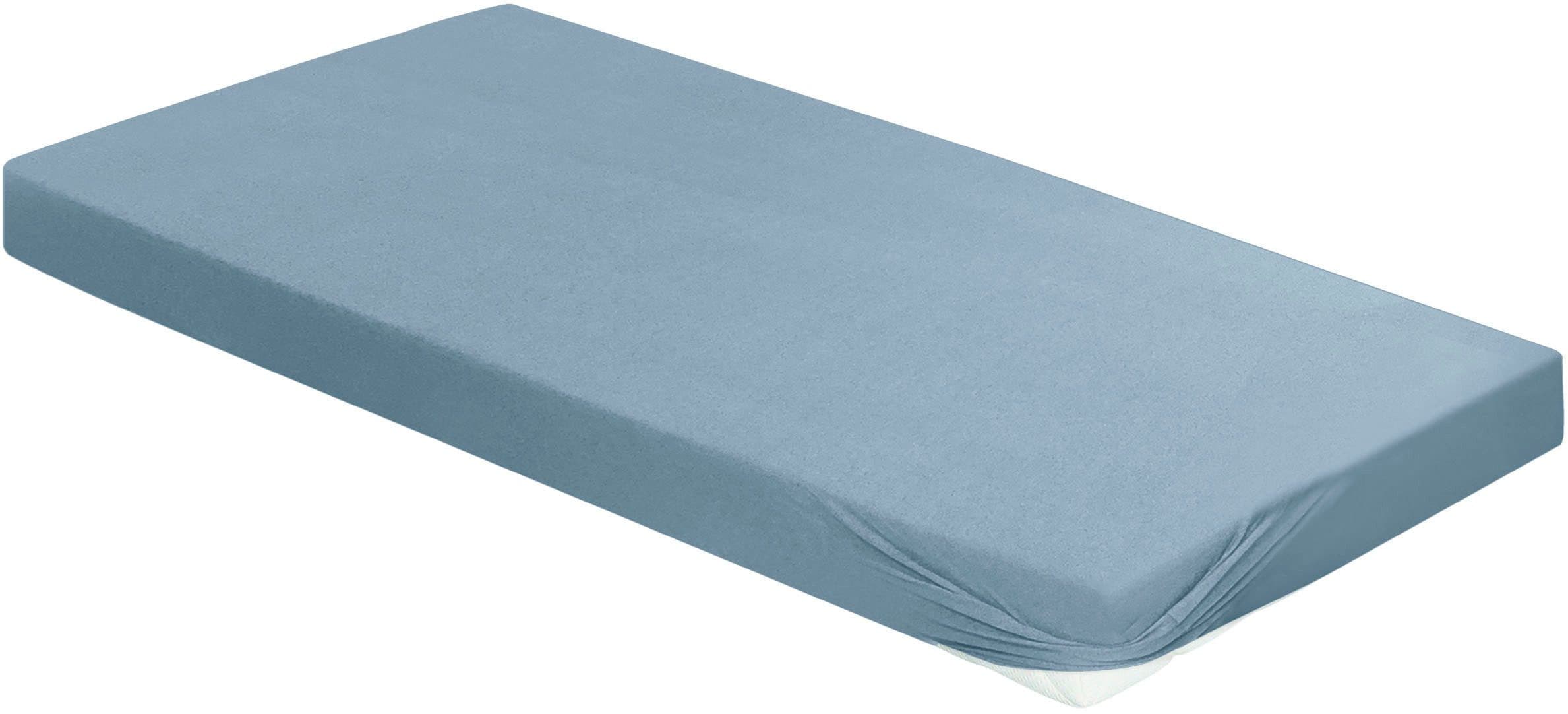 BIERBAUM Spannbettlaken Biber | Blau