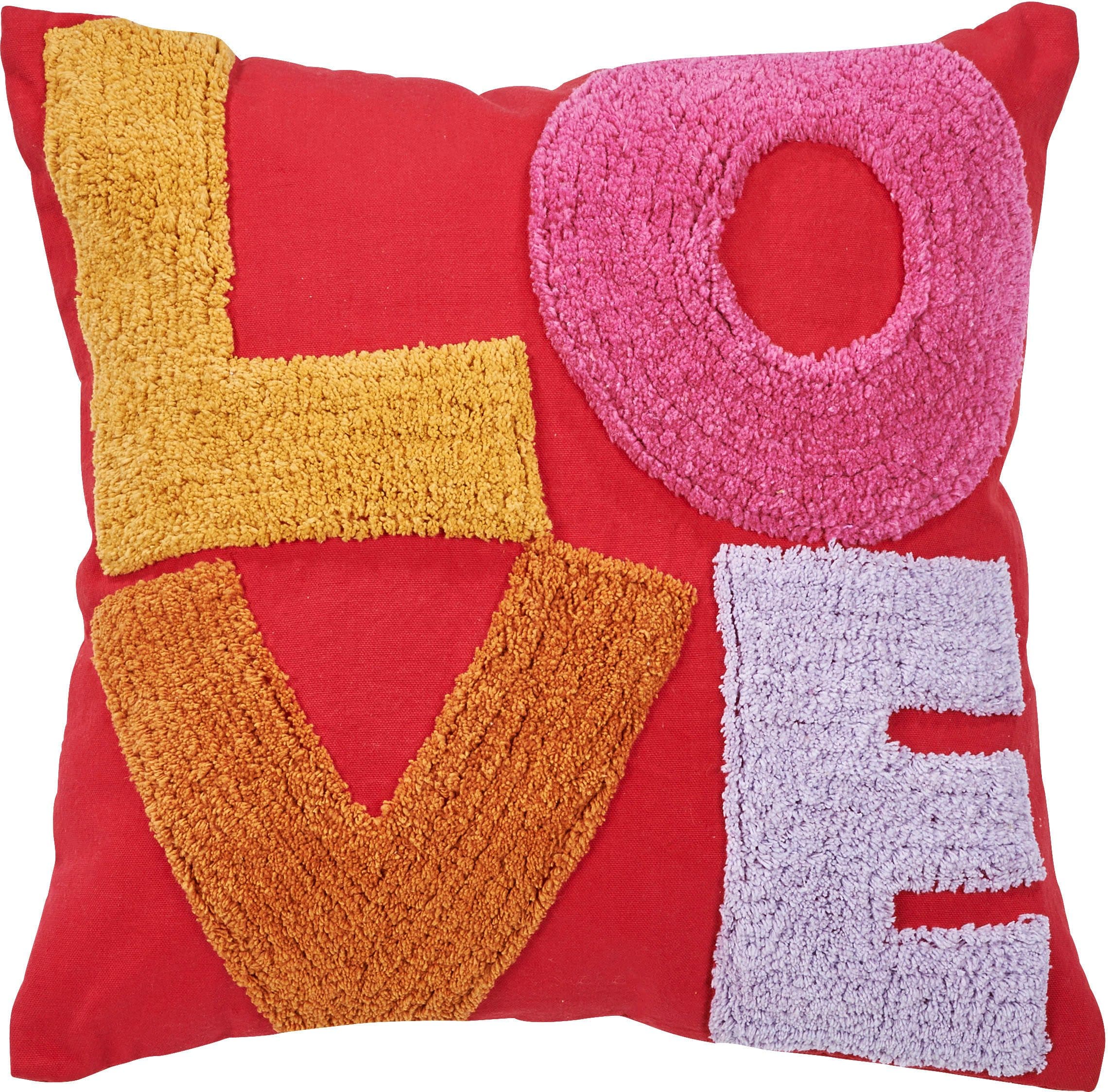 done. Dekokissen CUSHION HAPPY L.O.V.E | Rot