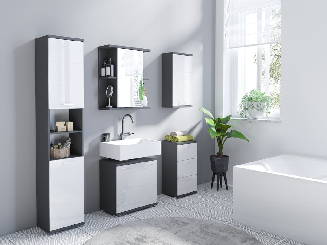 byLIVING Hochschrank Nebraska | Mehrfarbig