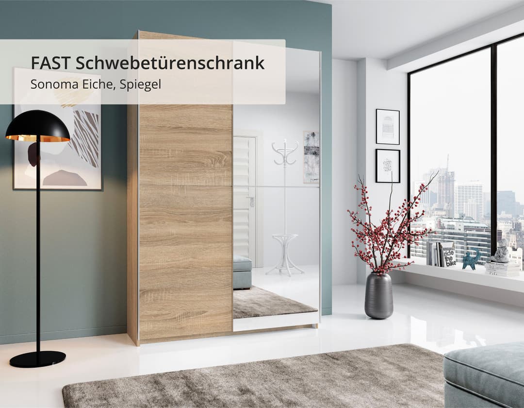 Schlafkontor Schwebetürenschrank Heimo | Holztöne