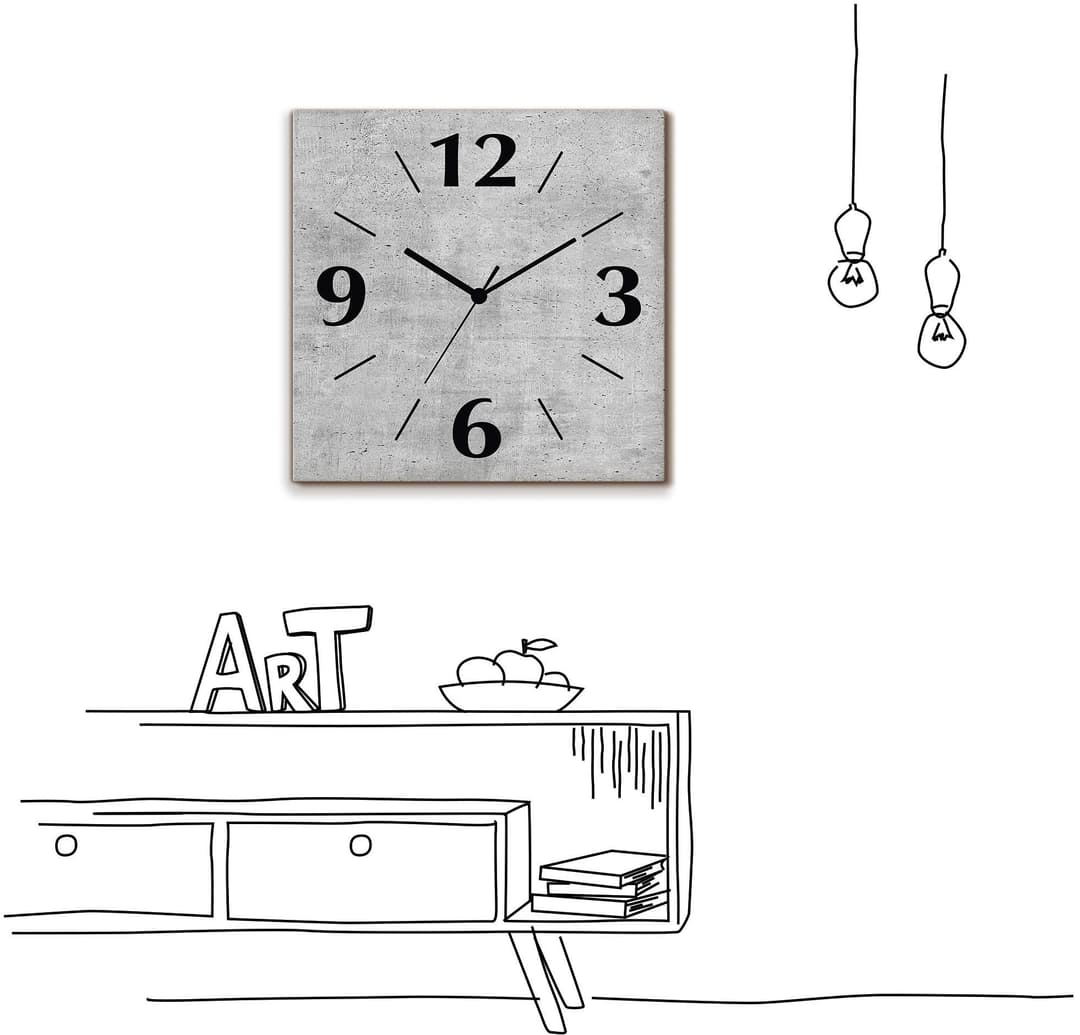 Artland Wanduhr Grauer Beton | Grau