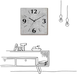 Artland Wanduhr Grauer Beton | Grau