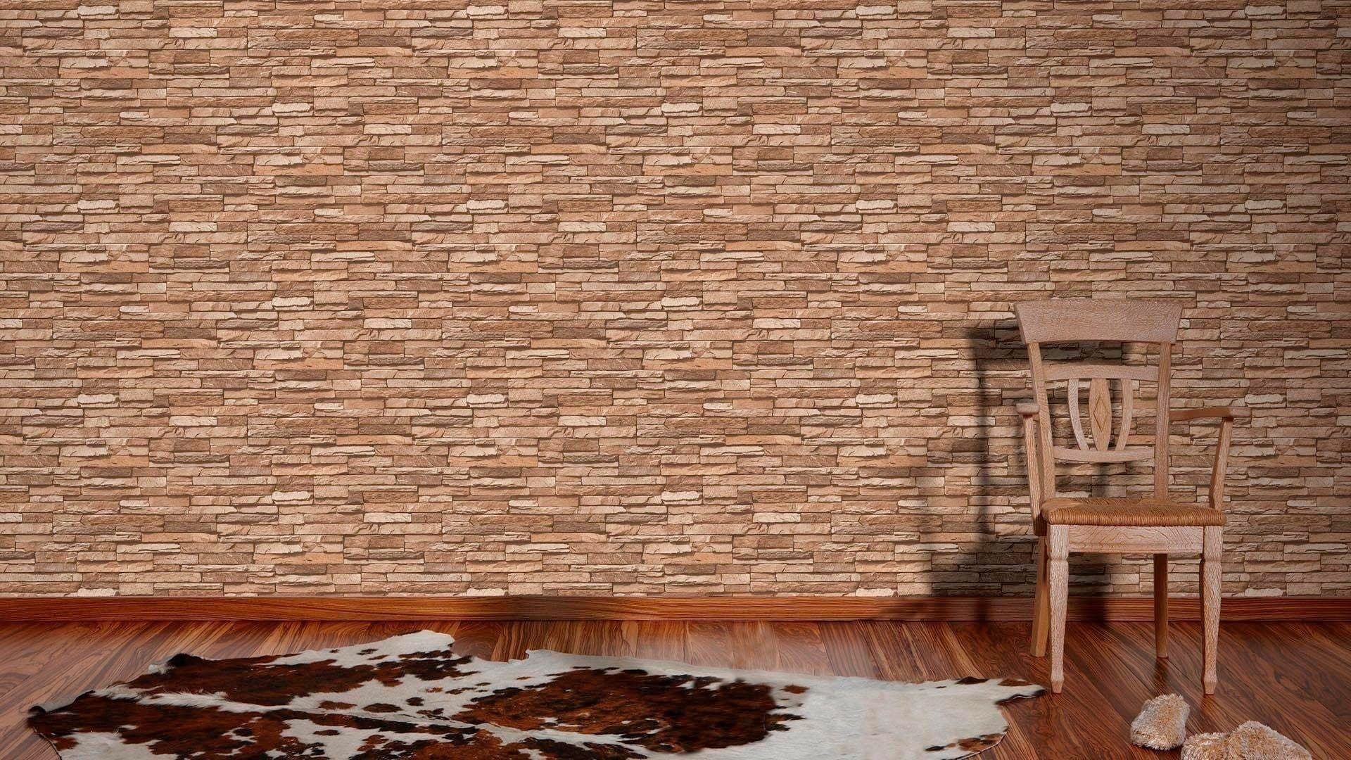 living walls Vliestapete Best of Wood`n Stone 2nd Edition | Braun