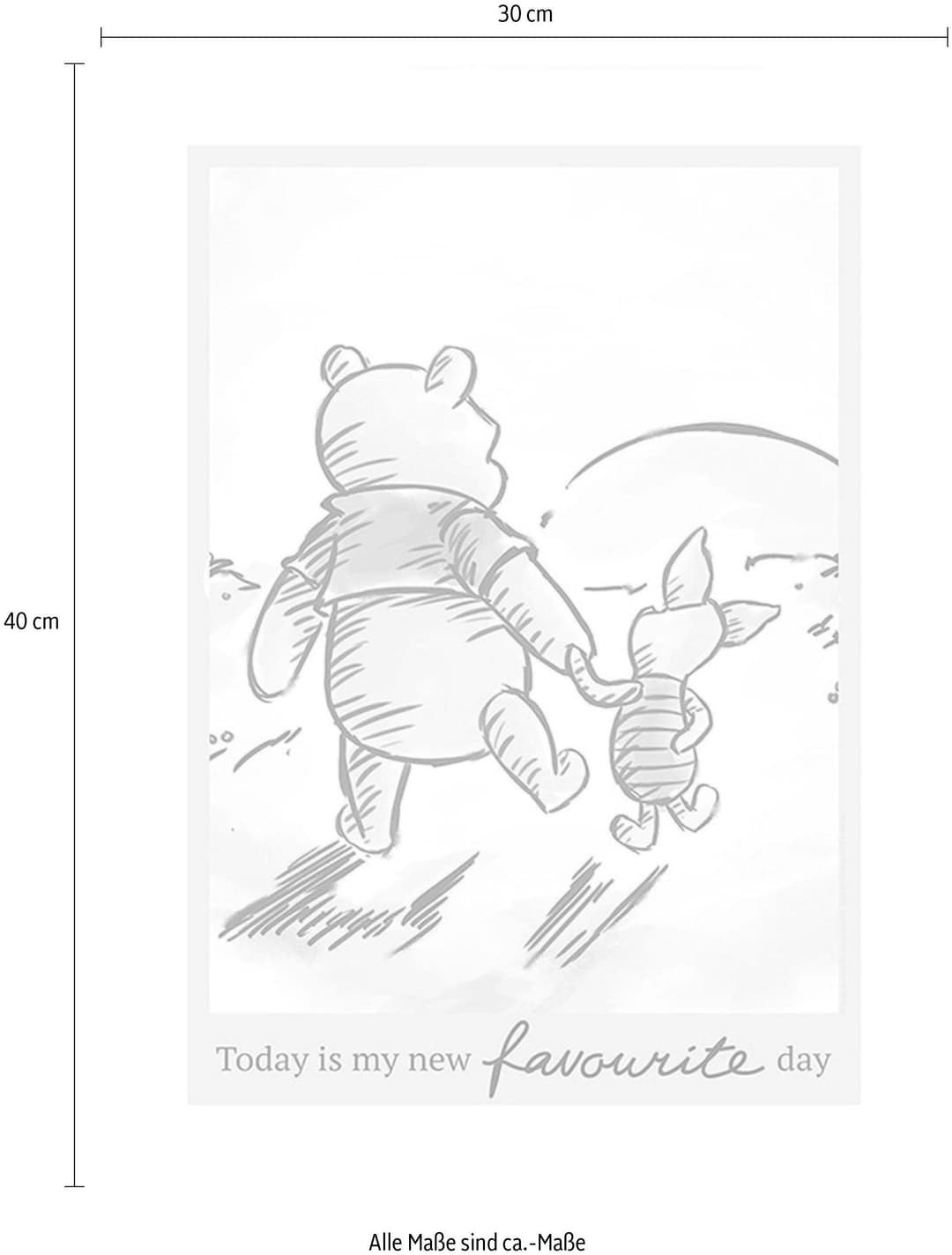 Komar Bild Winnie the Pooh Today | Mehrfarbig