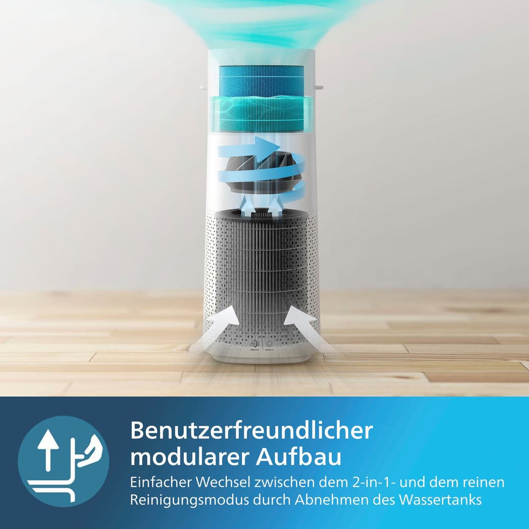 Philips Kombigerät Luftbefeuchter und -reiniger AC3737/10 3000 Series