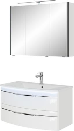 Saphir Serie 7045 Badmöbel-Set | Weiß