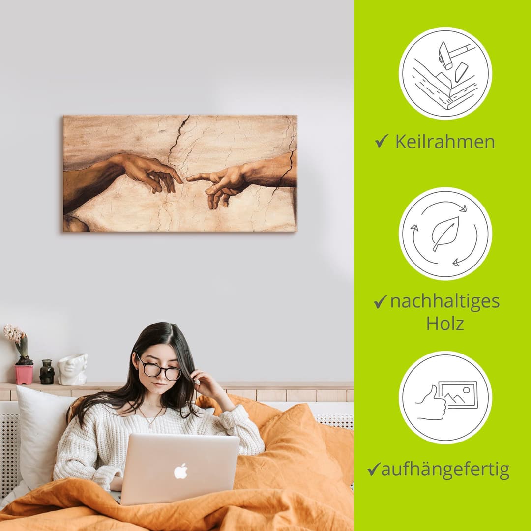 Artland Wandbild Hände | Braun