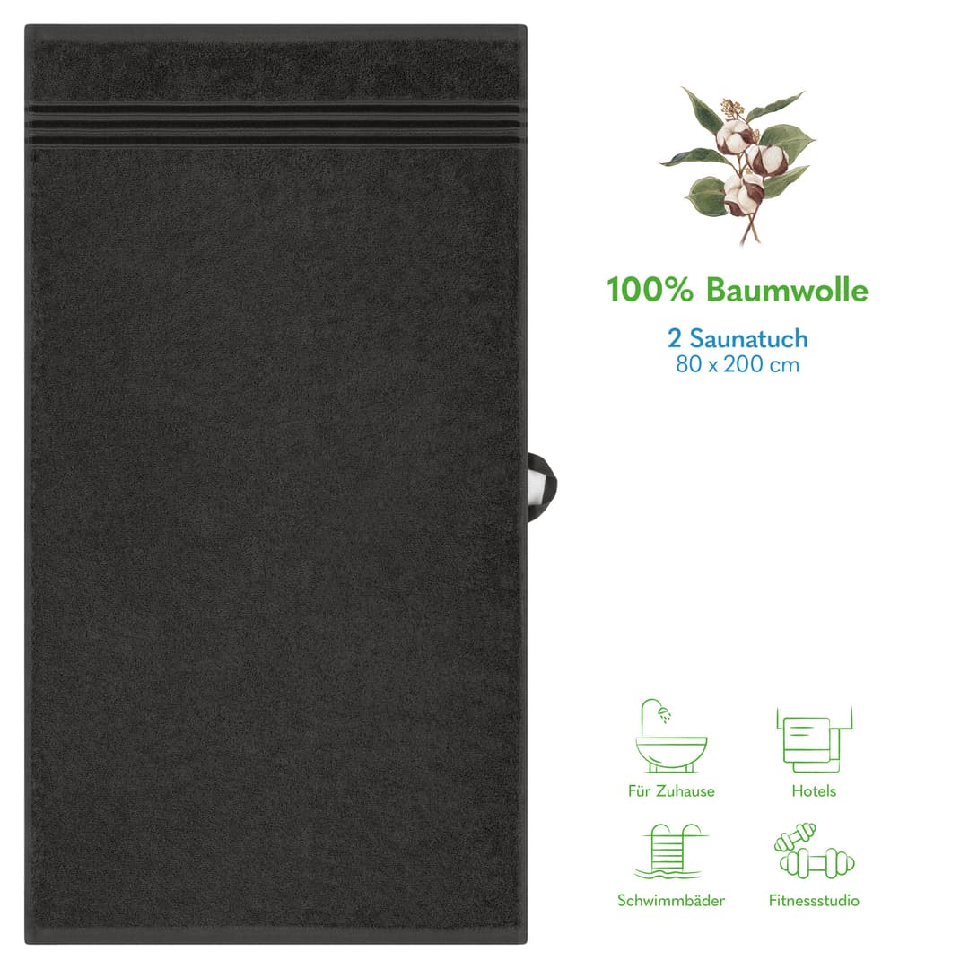HAMMETEX Saunatuch | Grau