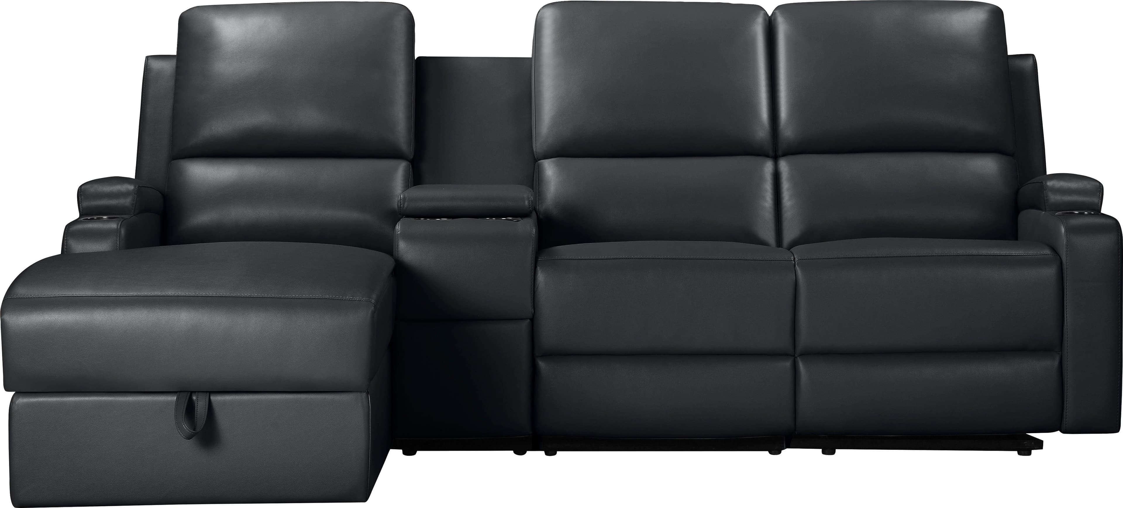 OTTO home Ecksofa NAPORI Multimediasofa | Schwarz