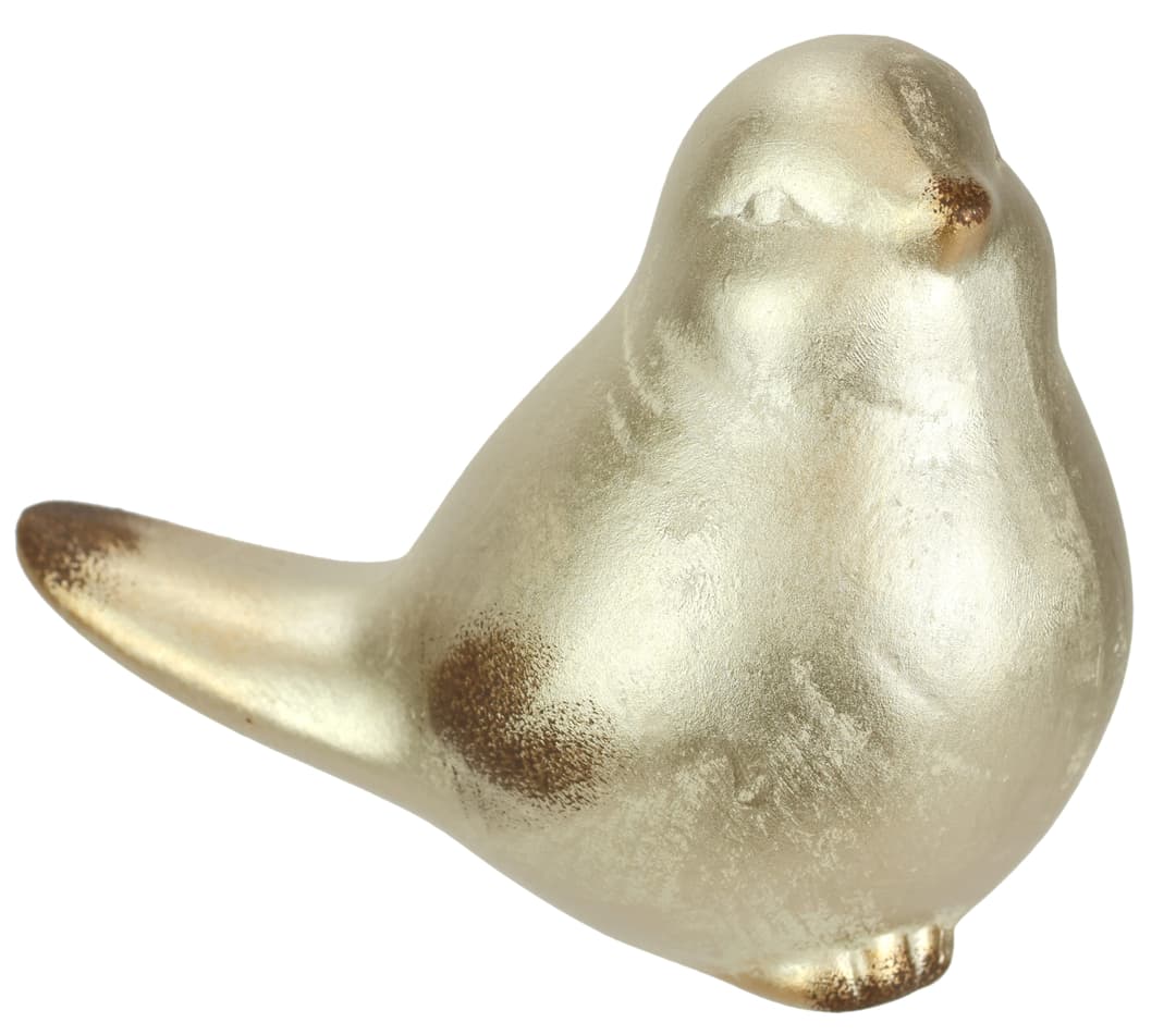 I.GE.A. Dekofigur Vogel aus Keramik | Gold