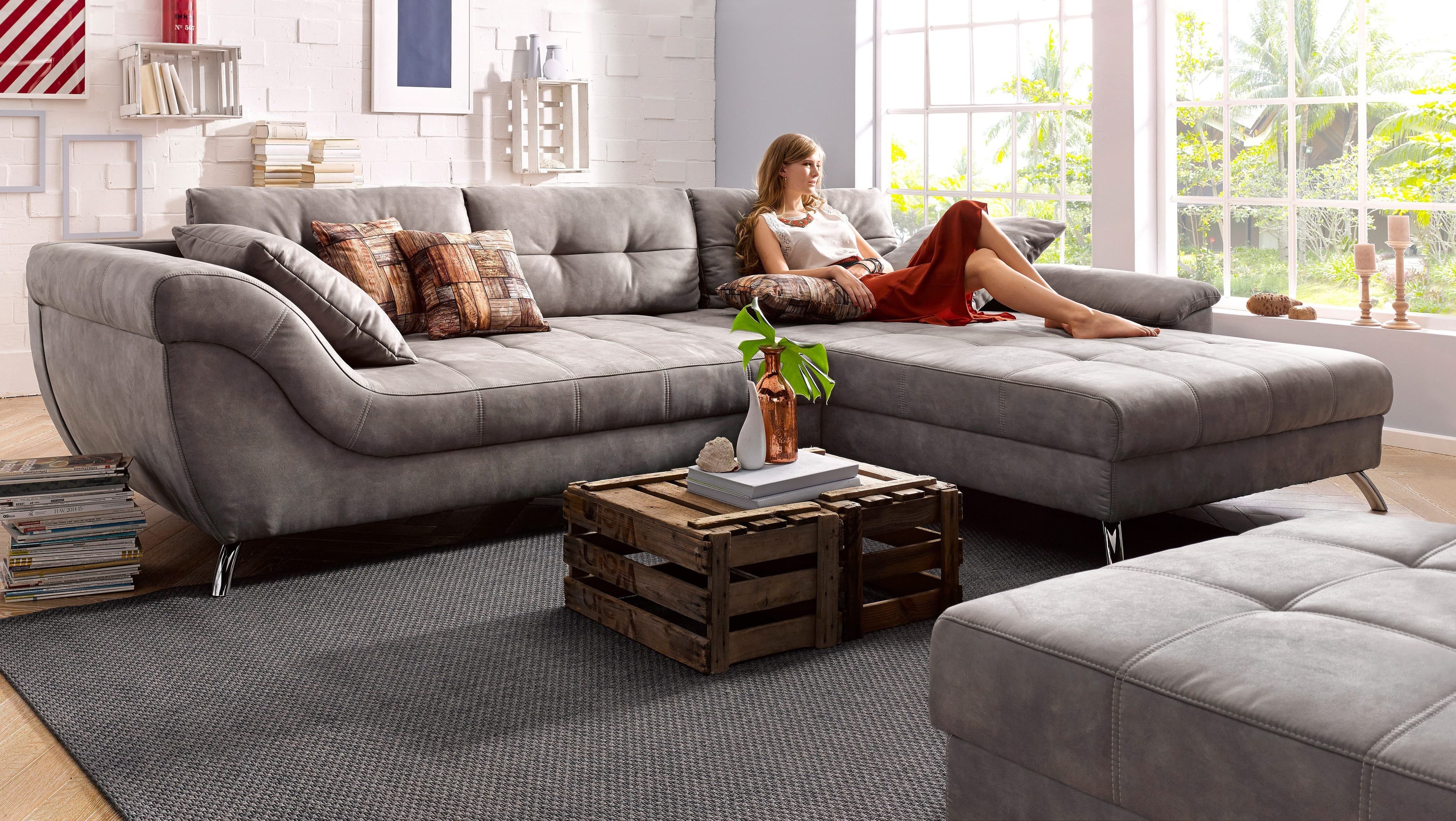 Jockenhöfer Gruppe Ecksofa San Francisco | Braun