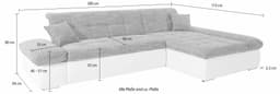 DOMO collection Ecksofa Moric | Schwarz