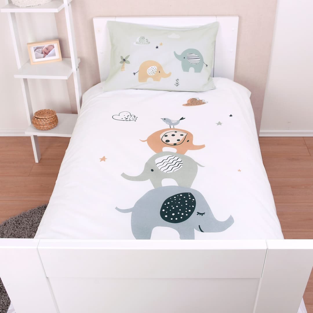 Baby Best Babybettwäsche Elefanten | Mehrfarbig