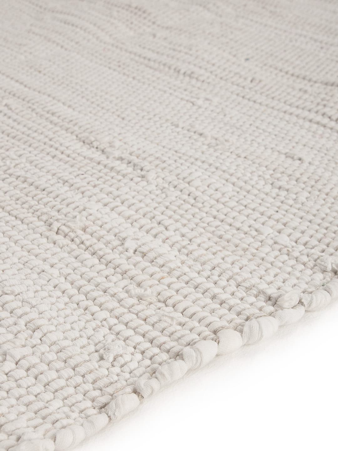 carpetfine Teppich Kelim Chindi uni | Weiß