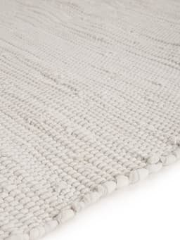 carpetfine Teppich Kelim Chindi uni | Weiß