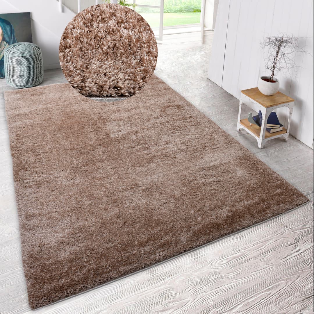 my home Hochflor-Teppich Malin | Beige