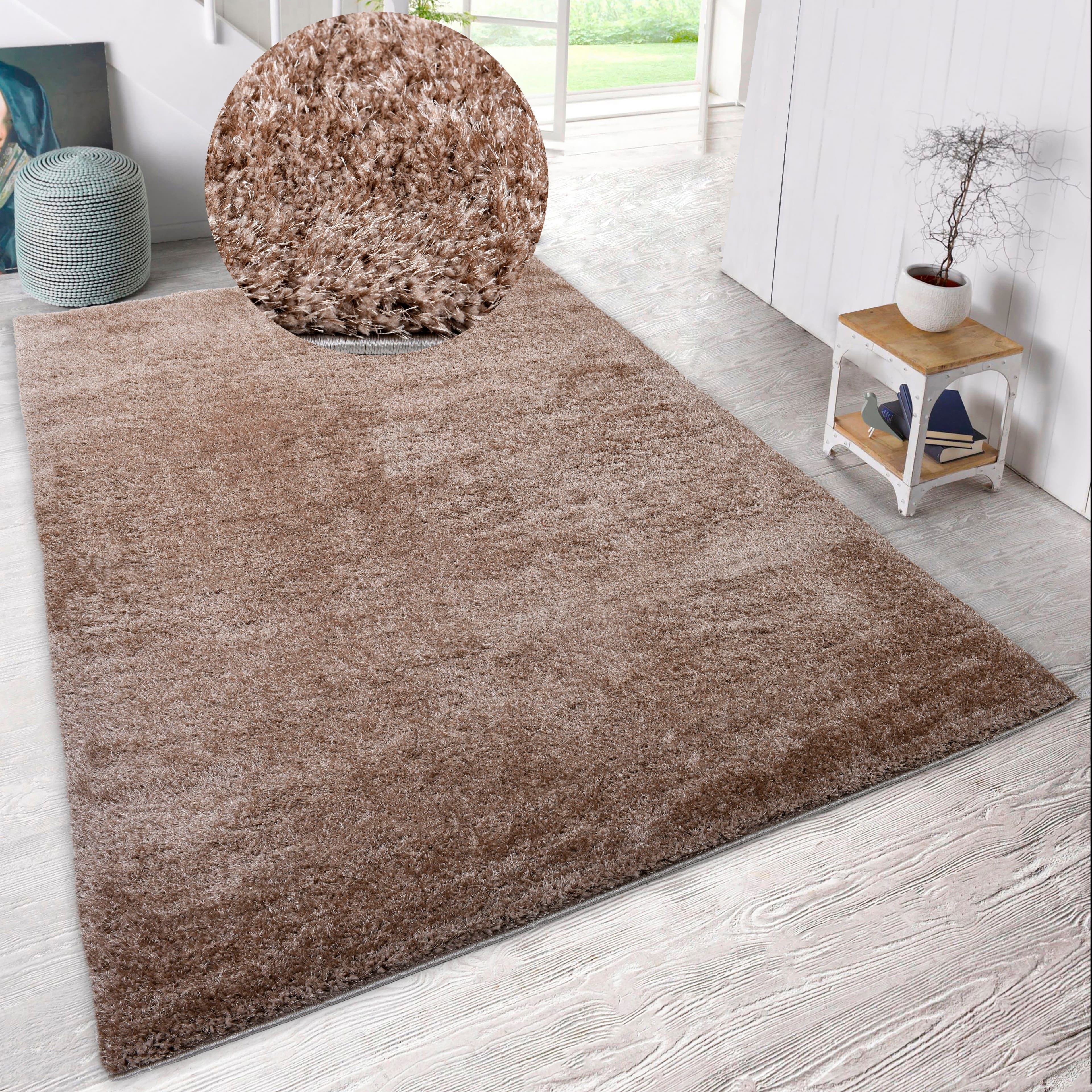 my home Hochflor-Teppich Malin | Beige