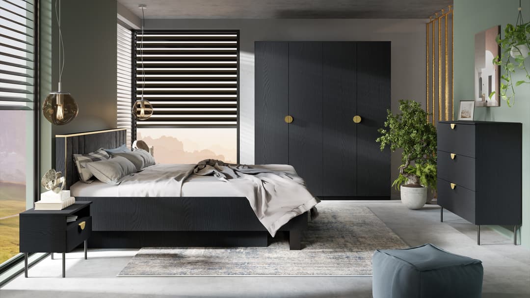 Home affaire Kleiderschrank BELLOT | Schwarz