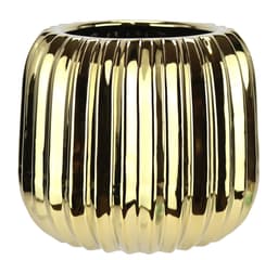 I.GE.A. Dekovase Vase aus Keramik | Gold