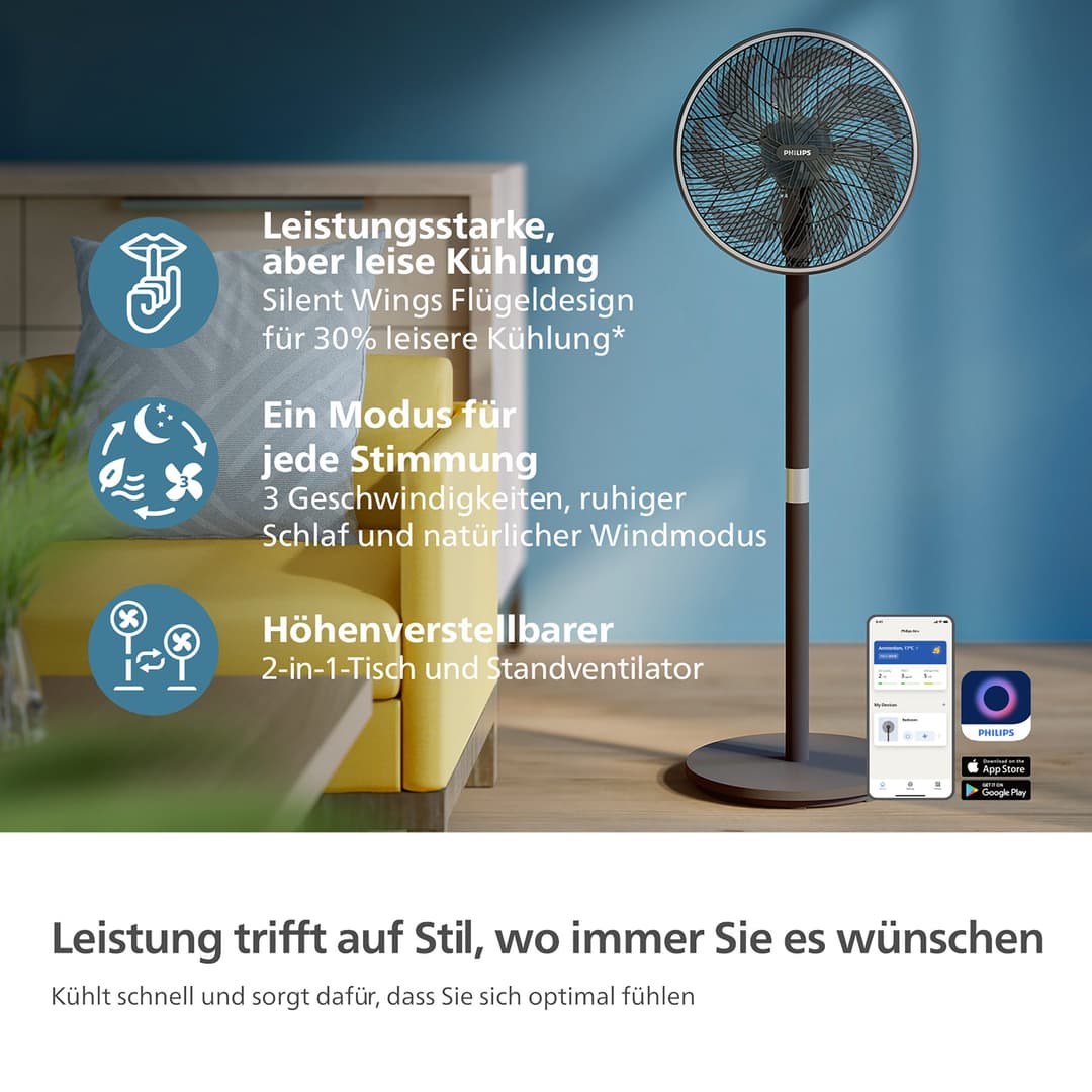Philips Standventilator Serie 3000 CX3550/01 | Schwarz