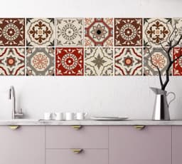Home affaire Fliesenaufkleber Ornamente | Rot