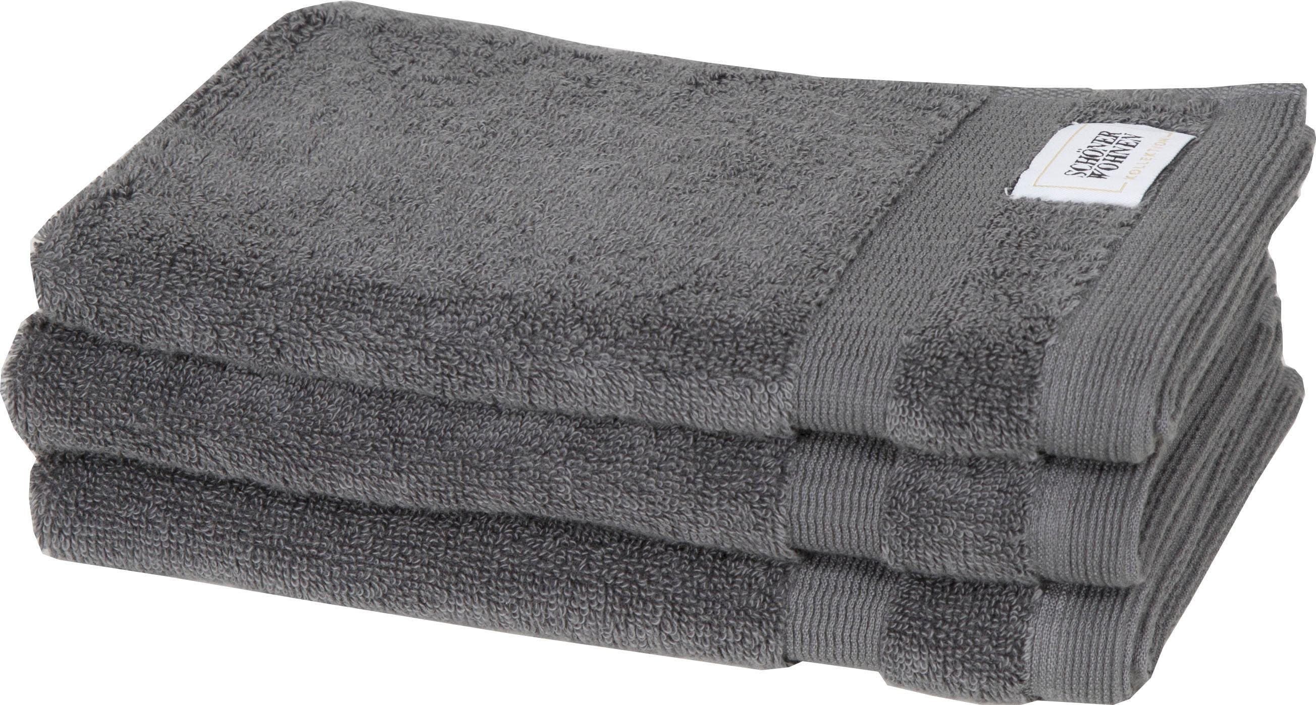 SCHÖNER WOHNEN-Kollektion Gästehandtuch Cuddly | Grau