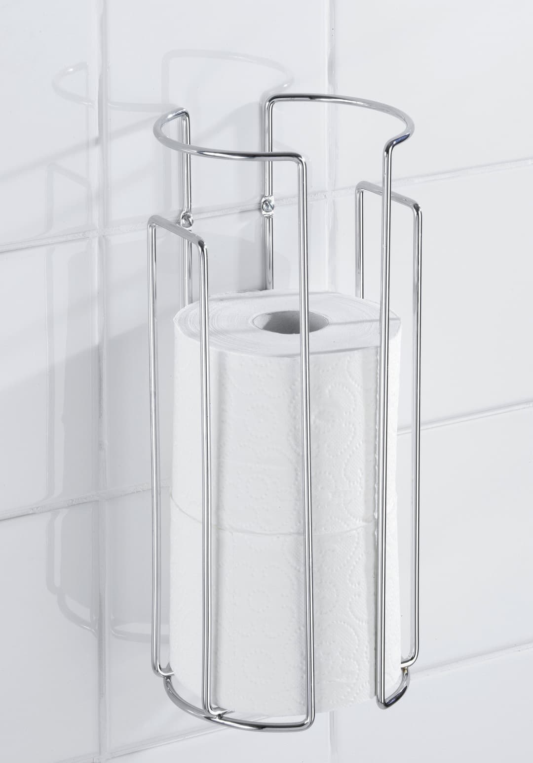 WENKO Toiletten-Ersatzrollenhalter Wandhalter | Silber
