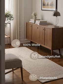 HANSE Home Wollteppich Calmio | Weiß
