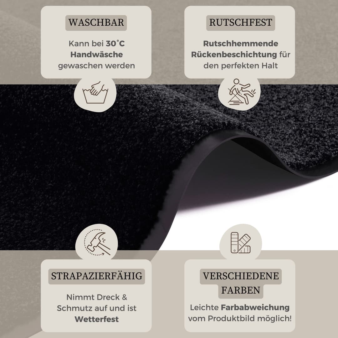 OTTO home Fußmatte Clean & Walk | Schwarz