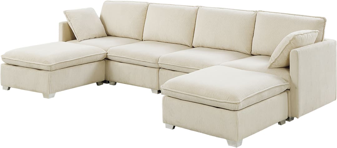 ATLANTIC home collection Wohnlandschaft | Weiß