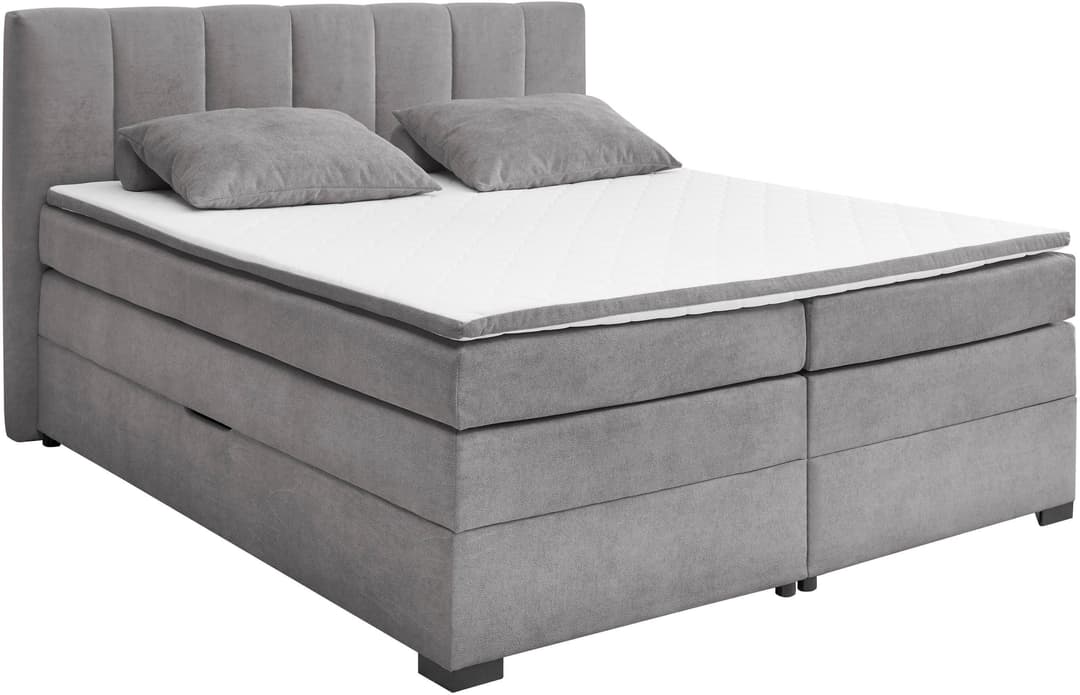 ED EXCITING DESIGN Boxspringbett Pescara | Grau