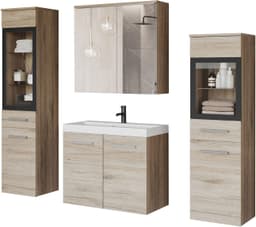 welltime Badmöbel-Set MADRIT II | Holztöne