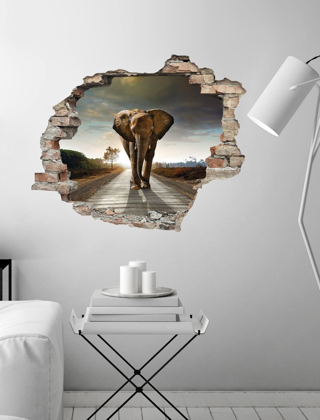 queence Wandtattoo Elefant | Braun