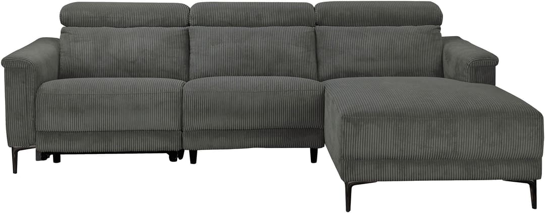 OTTO home Ecksofa LUND Cord | Grau