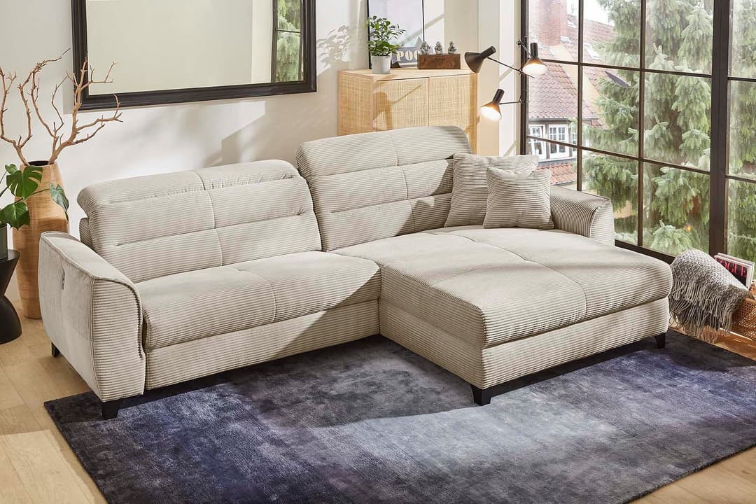 Jockenhöfer Gruppe Ecksofa Double One L-Form | Beige