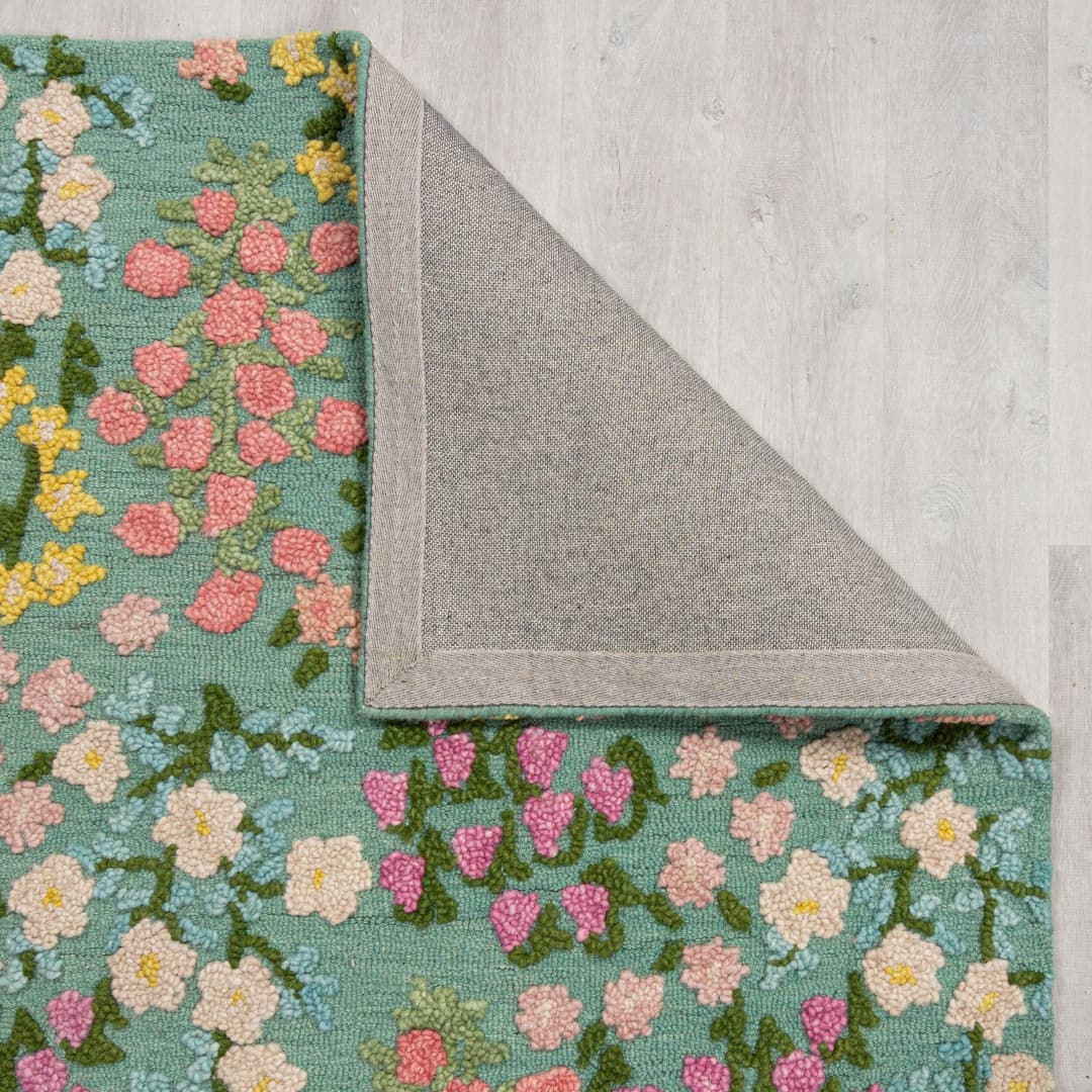 FLAIR RUGS Wollteppich Emilia Floral | Mehrfarbig