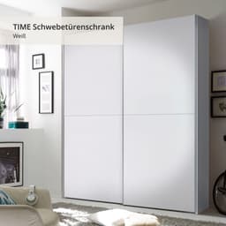 Schlafkontor Schwebetürenschrank Time | Weiß