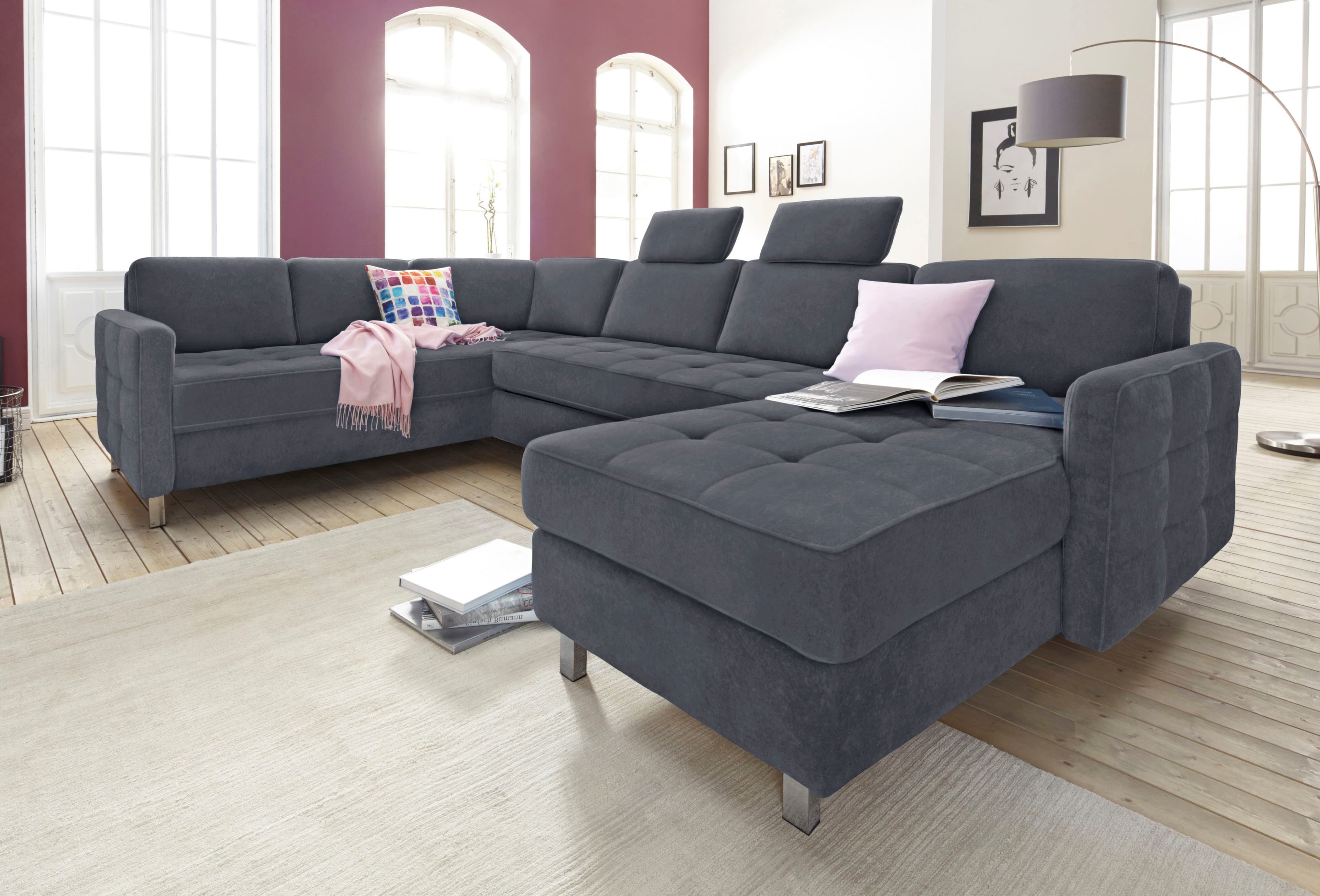 sit&more Wohnlandschaft Pablo U-Form | Grau