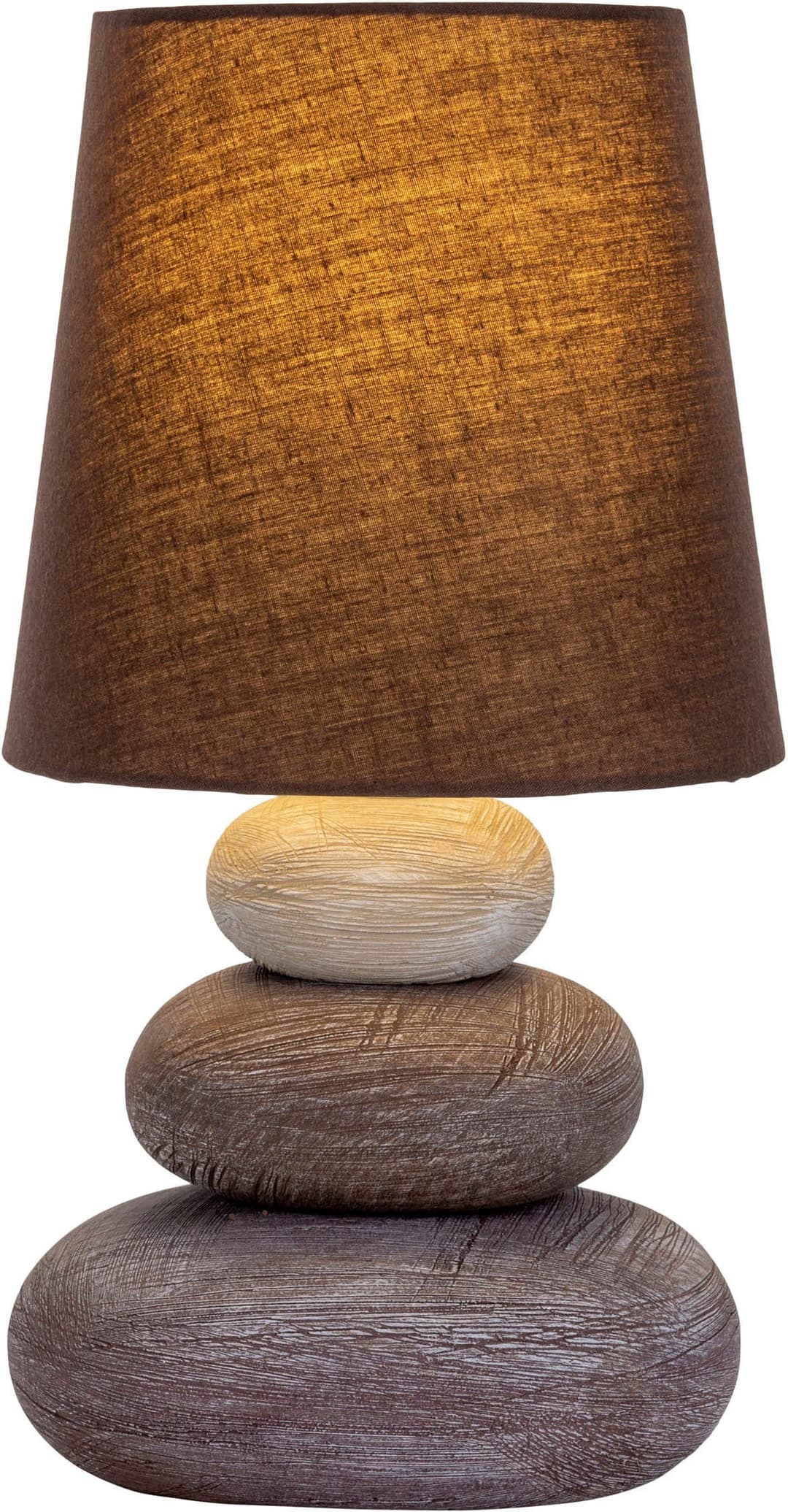 Näve LED Tischleuchte Stoney | Braun