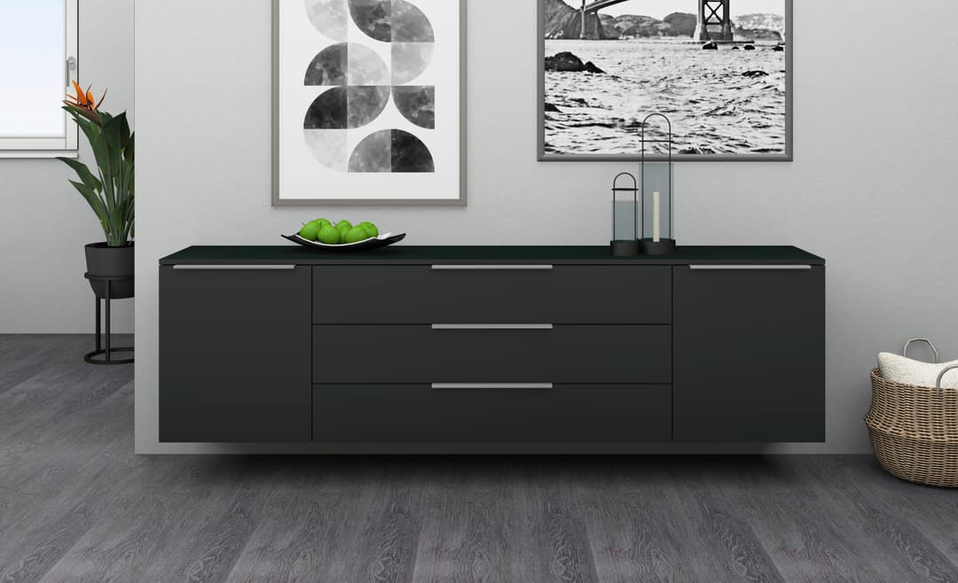 borchardt Möbel Sideboard Oliva | Schwarz