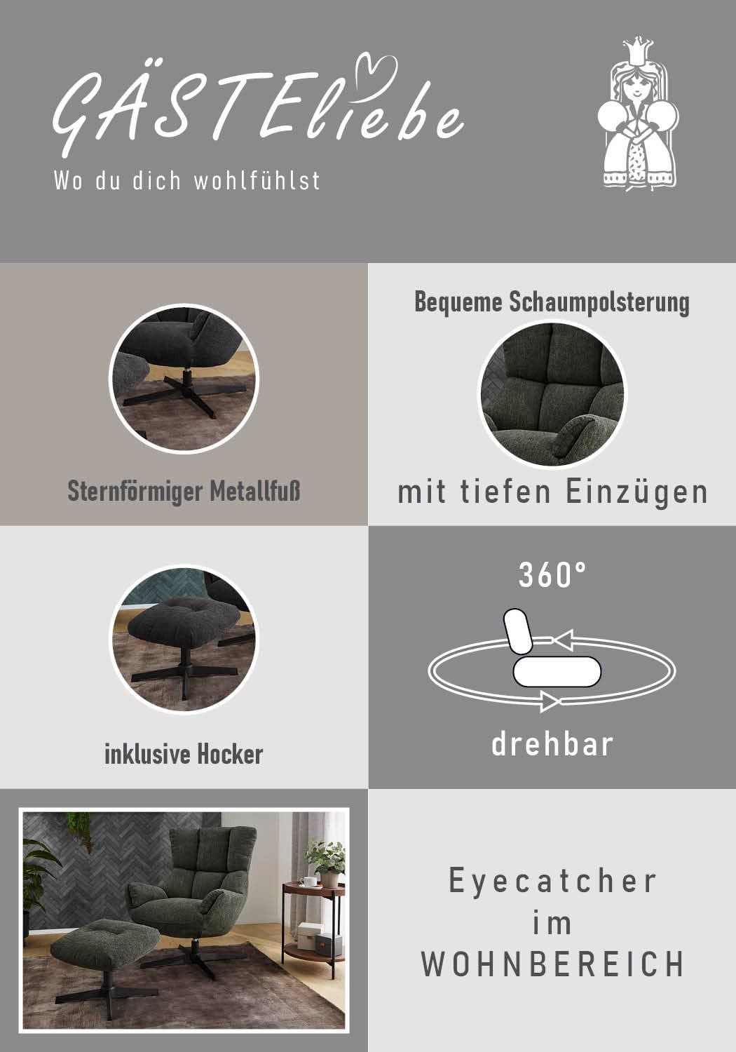 Jockenhöfer Gruppe Relaxsessel Melania | Grün