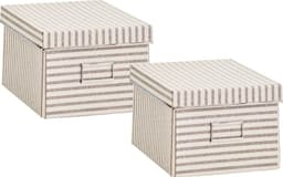Zeller Present Aufbewahrungsbox Stripes | Beige