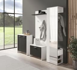byLIVING Garderobenpaneel Ben | Weiß