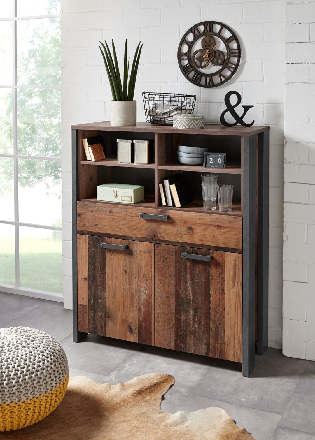 FORTE Highboard Clif | Holztöne