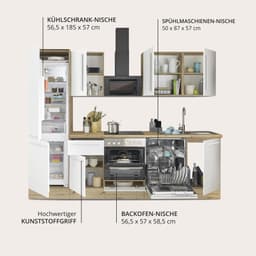 KOCHSTATION Küchenzeile KS-Florida | Weiß