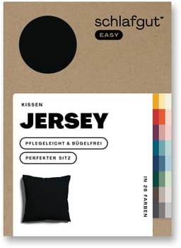 Schlafgut Kissenbezug EASY JERSEY | Schwarz