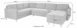 sit&more Wohnlandschaft Pablo U-Form | Grau