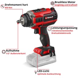 Einhell Akku-Schlagschrauber IMPAXXO 18/450 | Rot
