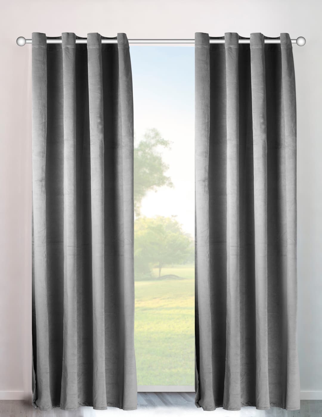 OTTO home Vorhang Velvet Uni | Grau