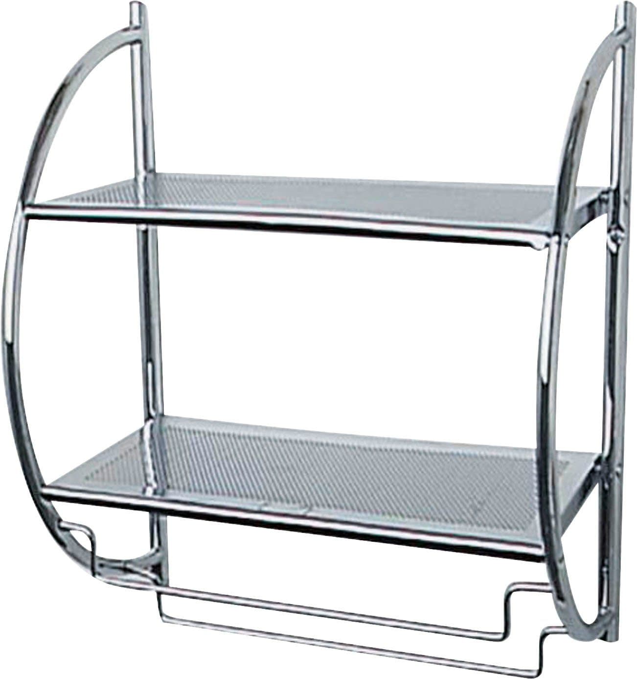 WENKO Wandregal Exclusiv | Silber